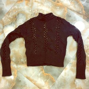 Express Green Crop Top Sweater (S/P)
